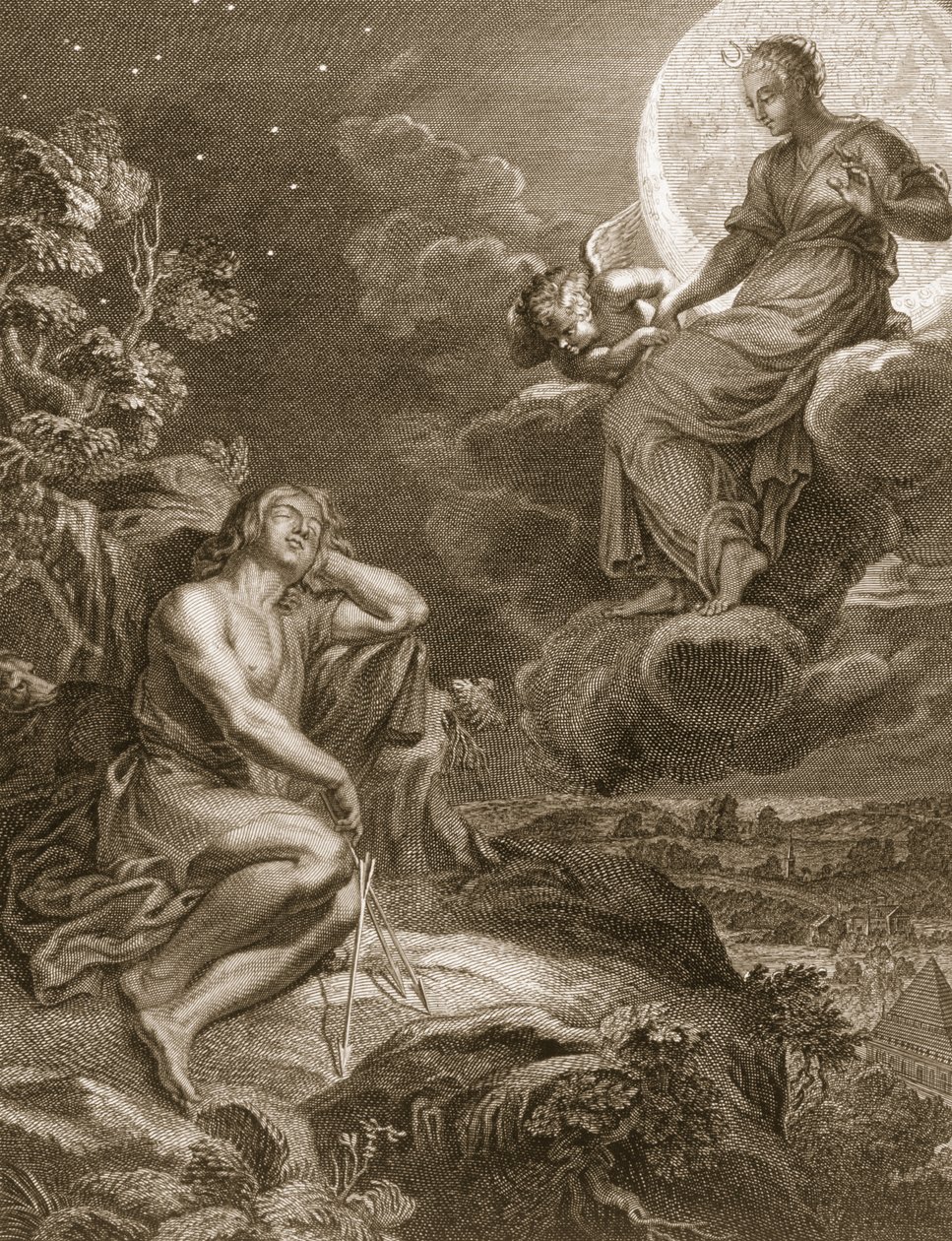 Měsíc a Endymion, 1731 od Bernard Picart