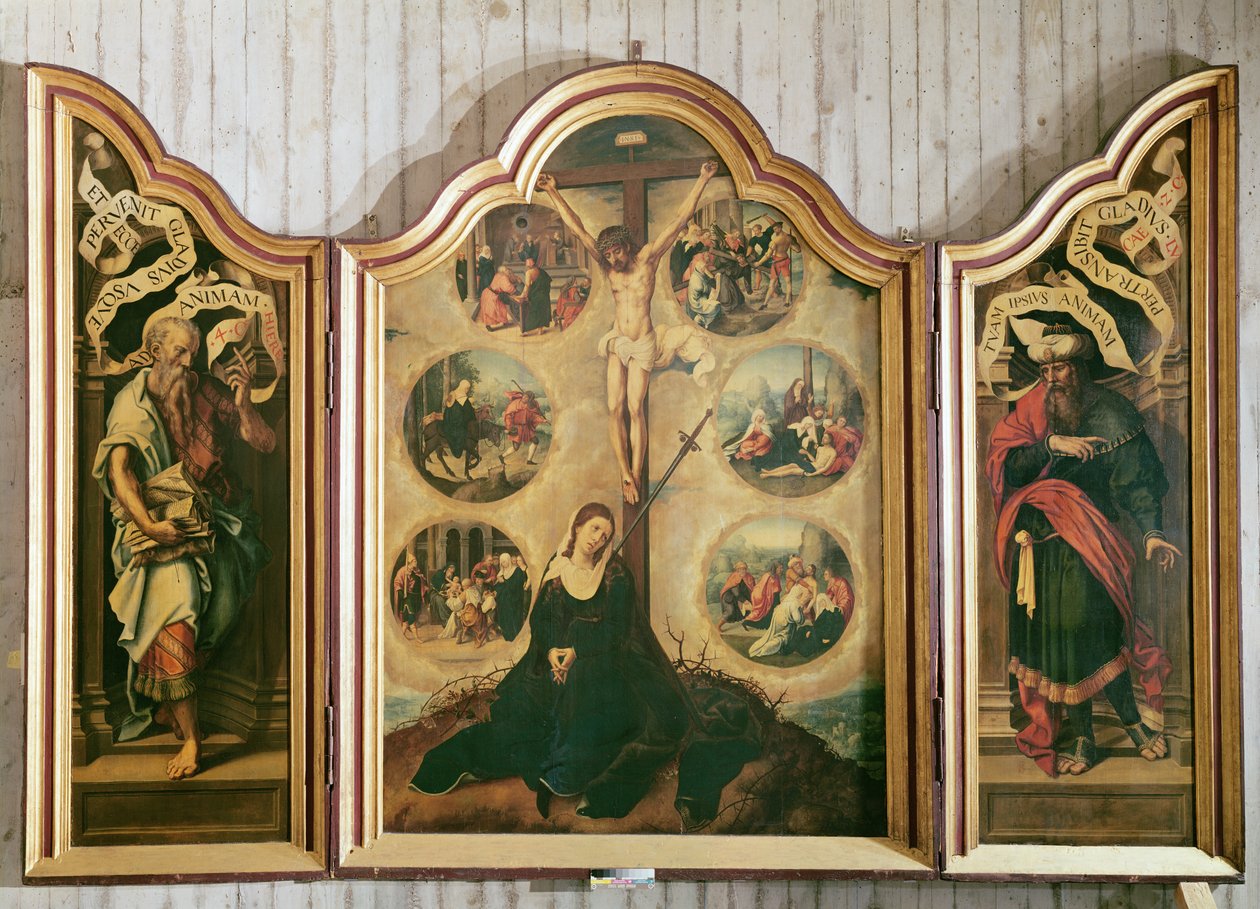 Triptych Sedmibolestné Panny Marie, kolem 1520-35 (podrobnosti viz 154026) od Bernard van Orley