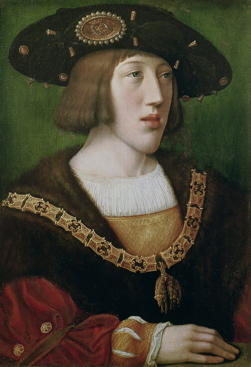 Portrét Karla V. (1500-58) 1516 od Bernard van Orley