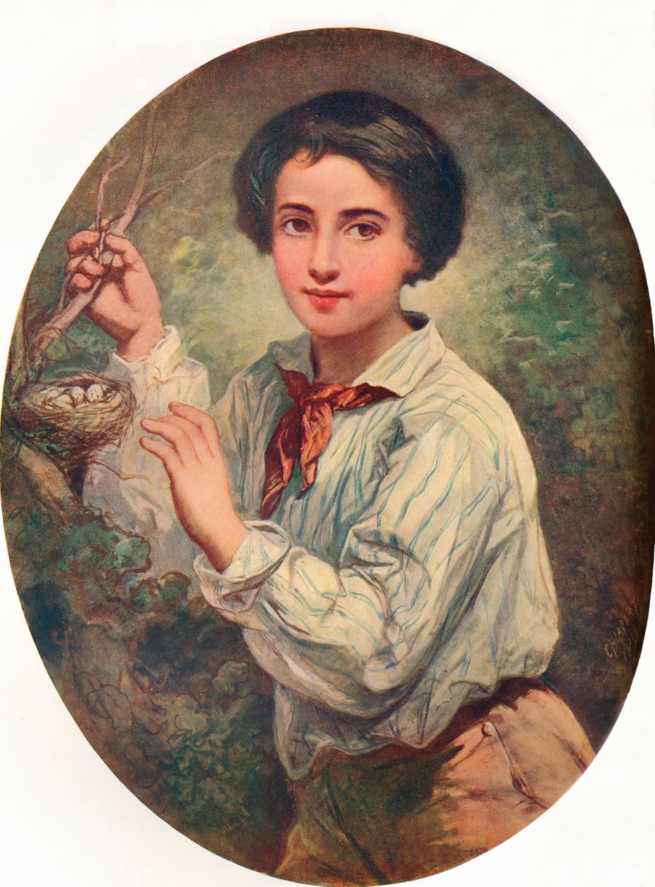 „Chlapec s ptačím hnízdem“, 1852 od Bernard Charles Chiapory