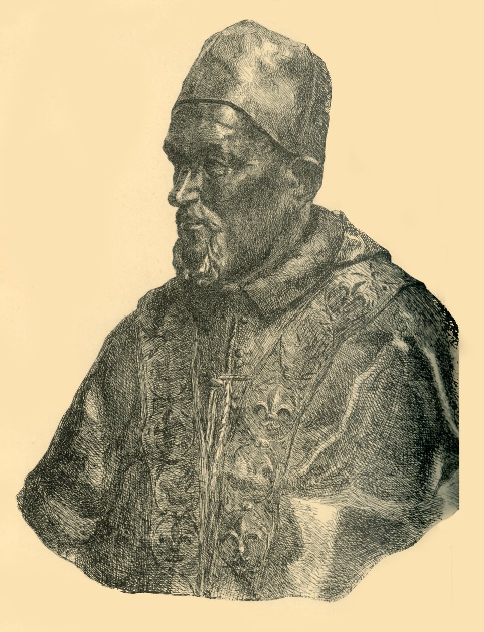 Busta papeže Inocence X., c1690, 1881. od Bernard Collier