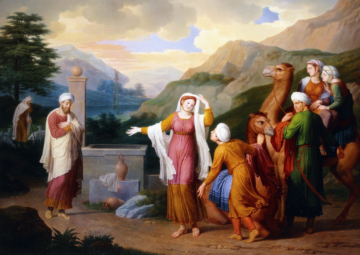 Rebecca u studny, 1824 od Bernard Duvivier