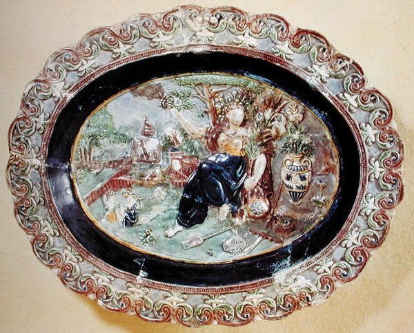 Miska zobrazující Floru (fajáns) od Bernard Palissy
