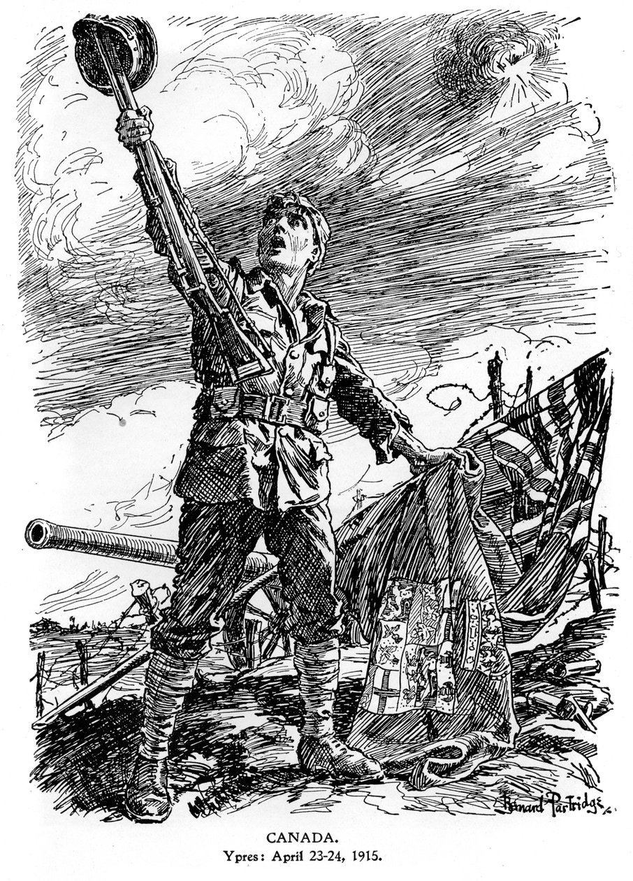 Kanada, Ypres, 23.–24. dubna 1915, 1920 od Bernard Partridge