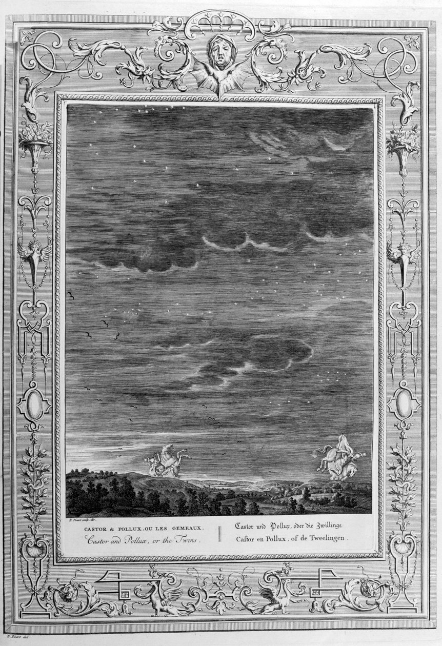Castor a Pollux, 1733 od Bernard Picart
