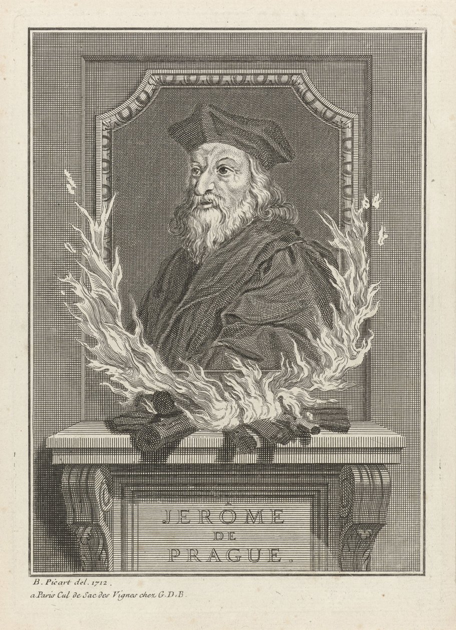 Portrét Jeronýma Pražského, 1712 od Bernard Picart