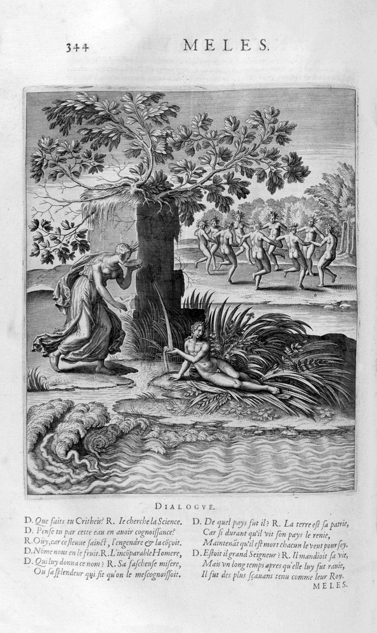 Řeka Meles, 1615 od Bernard Picart