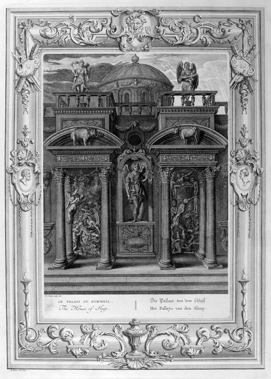 Dům spánku, 1733 od Bernard Picart