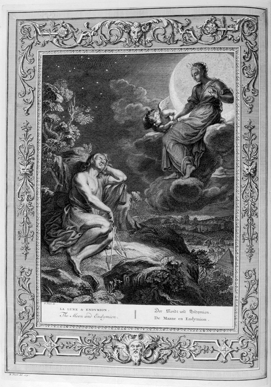 Měsíc a Endymion, 1733 od Bernard Picart