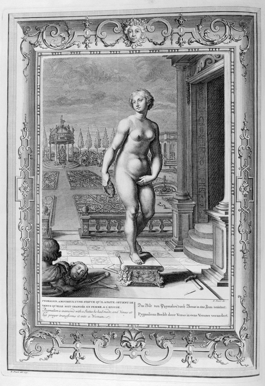 Socha Pygmalion (rytina) od Bernard Picart
