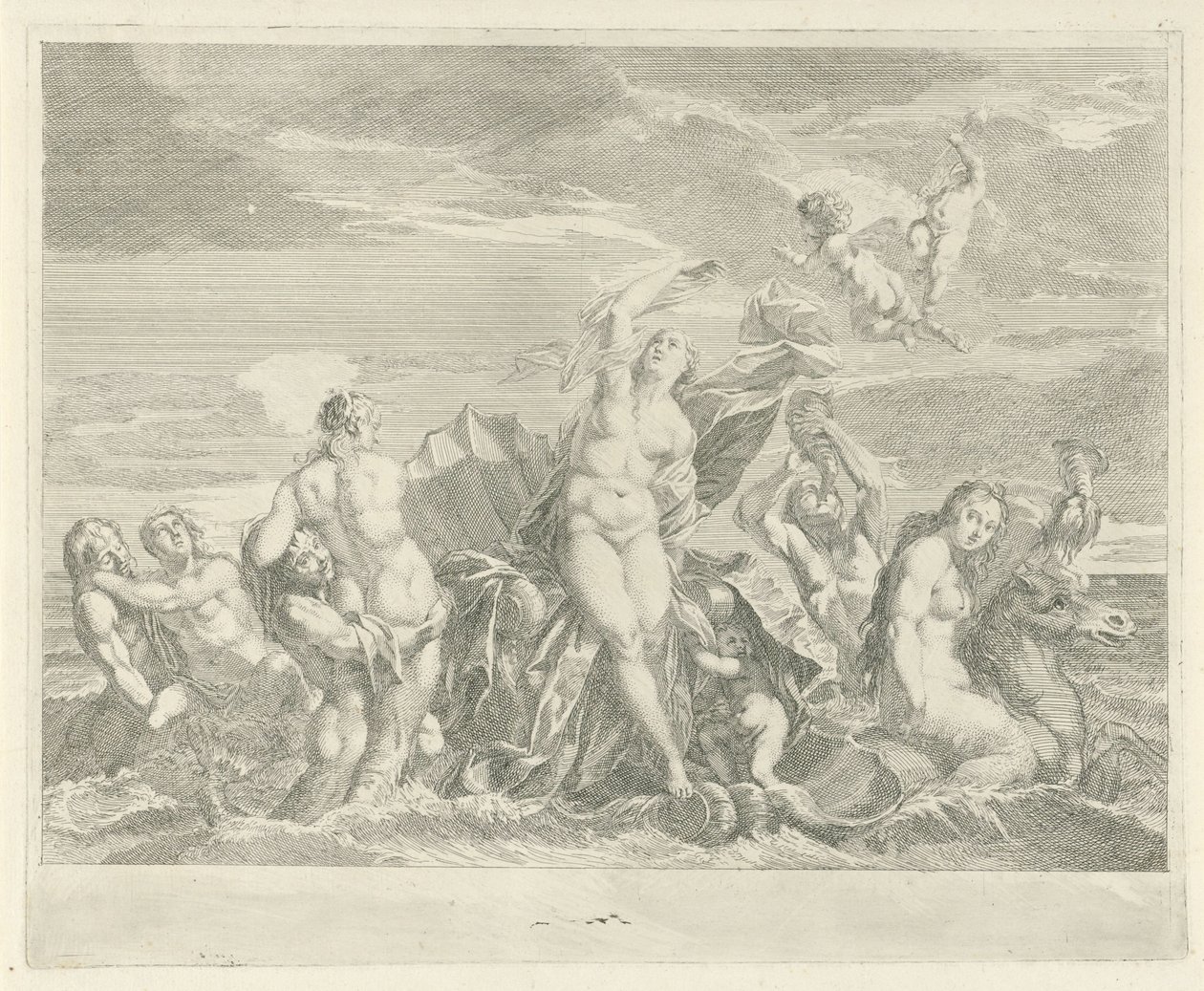 Triomf van Galatea od Bernard Picart