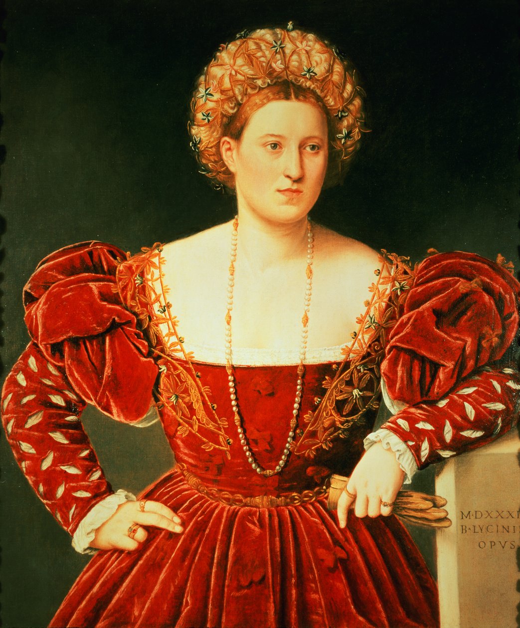 Portrét dámy od Bernardino Licinio