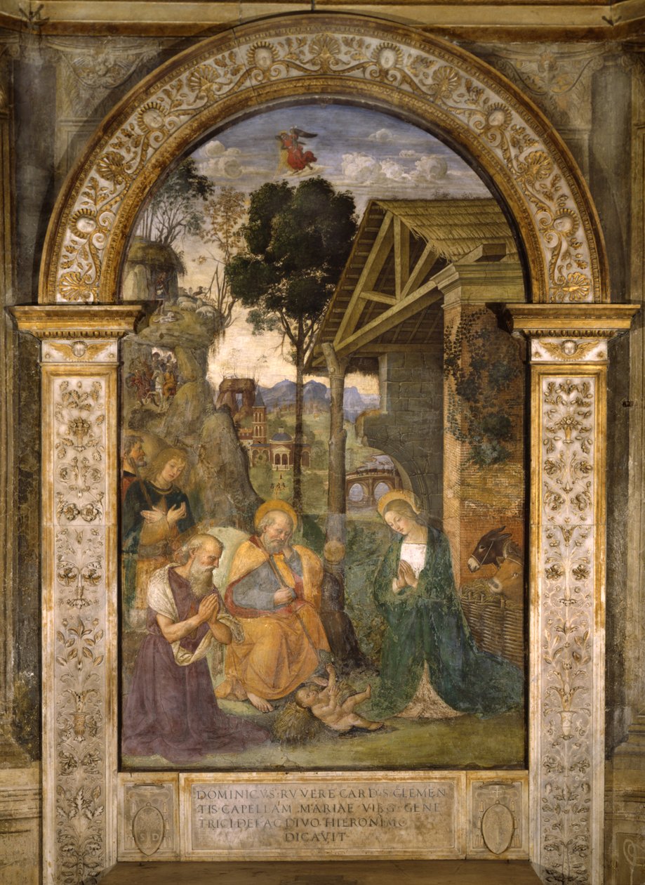 Adoration of the Child, c.1490 (olej na dřevěné desce) od Bernardino di Betto Pinturicchio