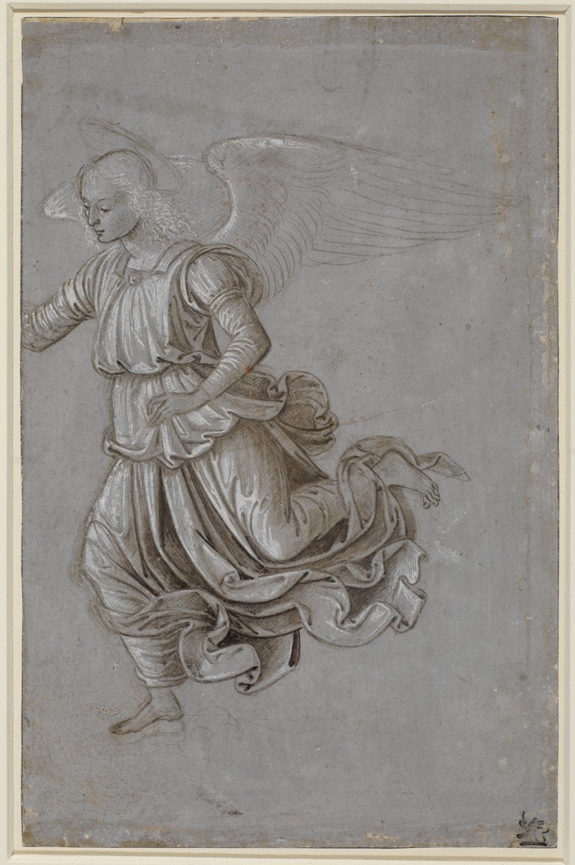 Studie létajícího anděla od Bernardino di Betto Pinturicchio