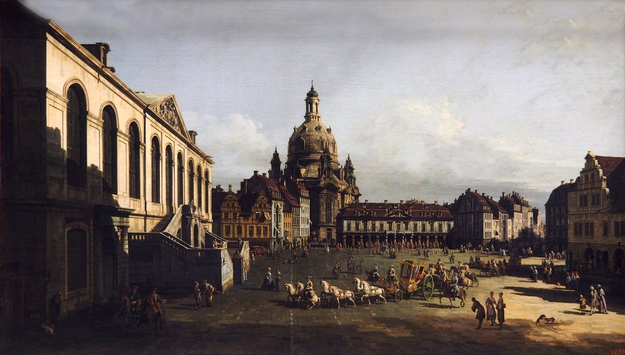 Nový trh v Drážďanech od Bernardo Bellotto