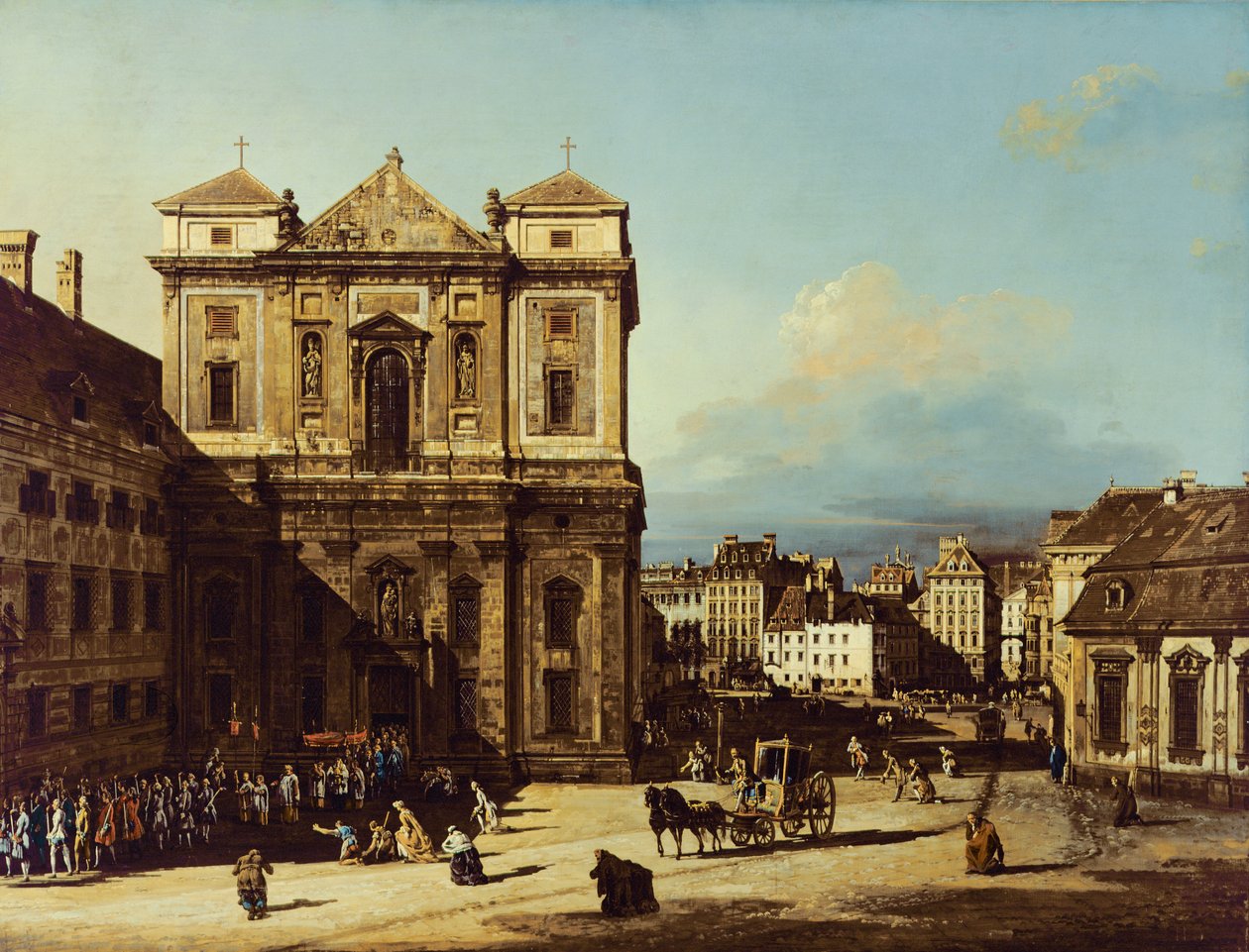 Freyung ve Vídni, pohled od severozápadu, c.1758 od Bernardo Bellotto