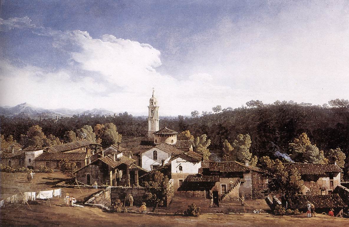 Pohled na Gazzadu poblíž Varese od Bernardo Bellotto