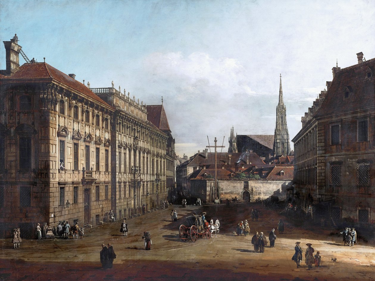 Lobkowitzplatz ve Vídni od Bernardo Bellotto