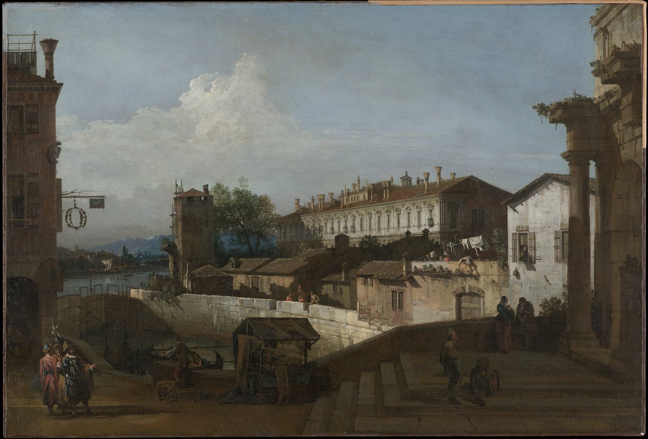 Zámek v Dolo od Bernardo Bellotto