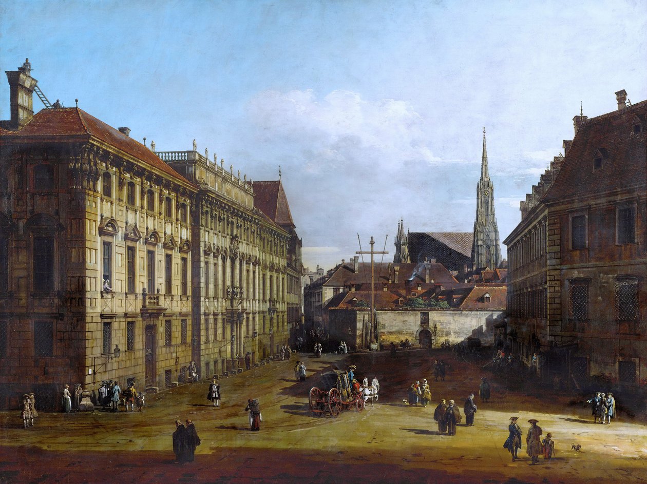 Vídeň, Lobkowitzplatz, mezi 1758 a 1761 od Bernardo Bellotto