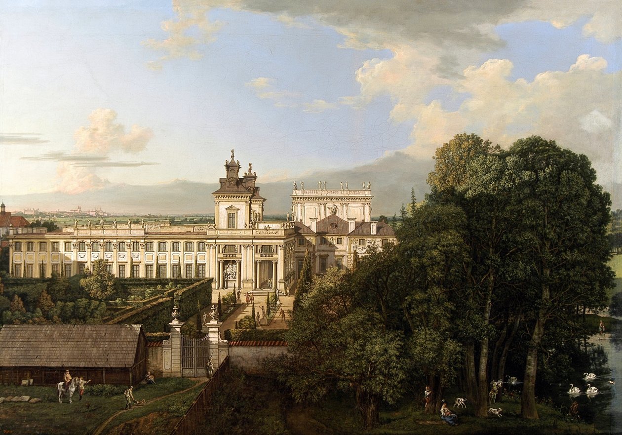 Palác Wilanów při pohledu od jihu. od Bernardo Bellotto
