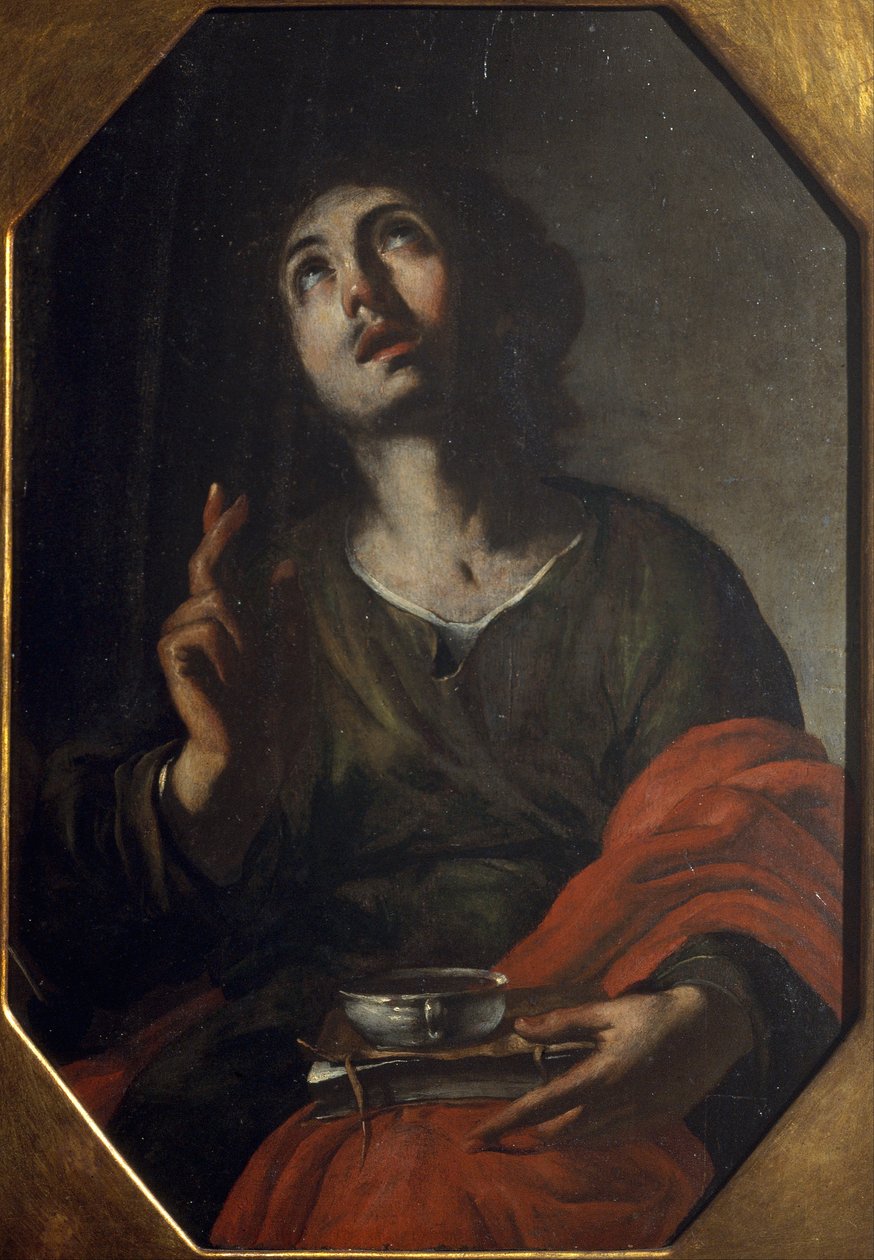 Svatý Jan evangelista od Bernardo Cavallino