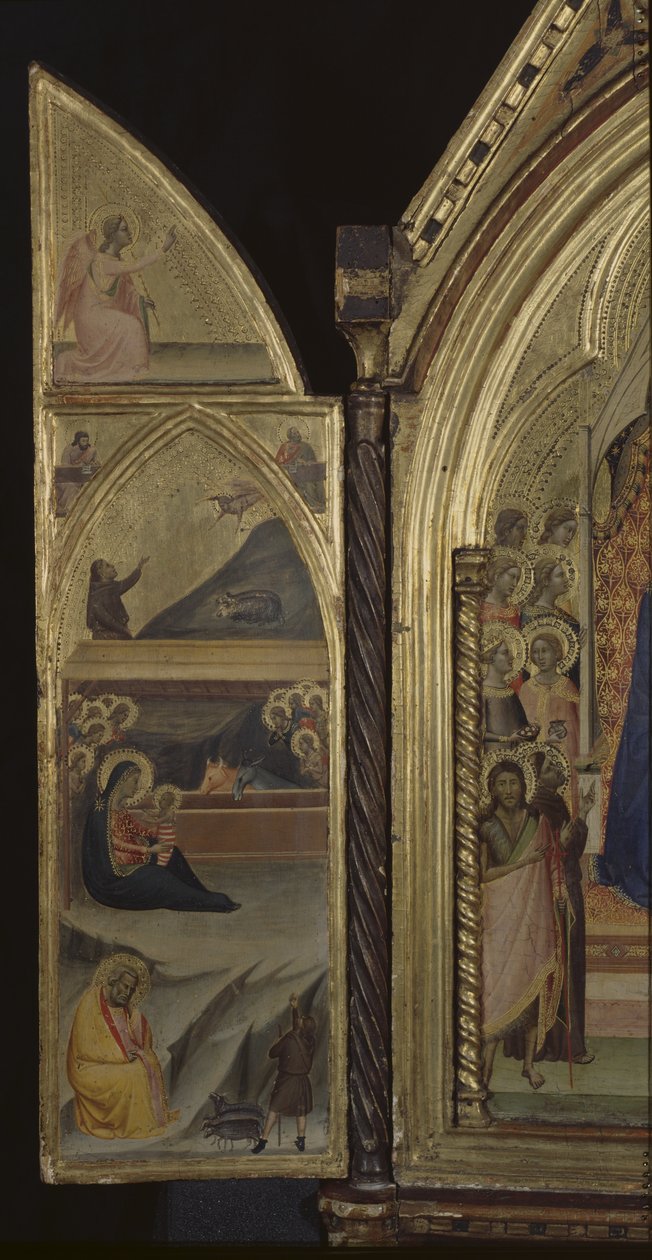 Narození Páně (levý panel) (recto) od Bernardo Daddi