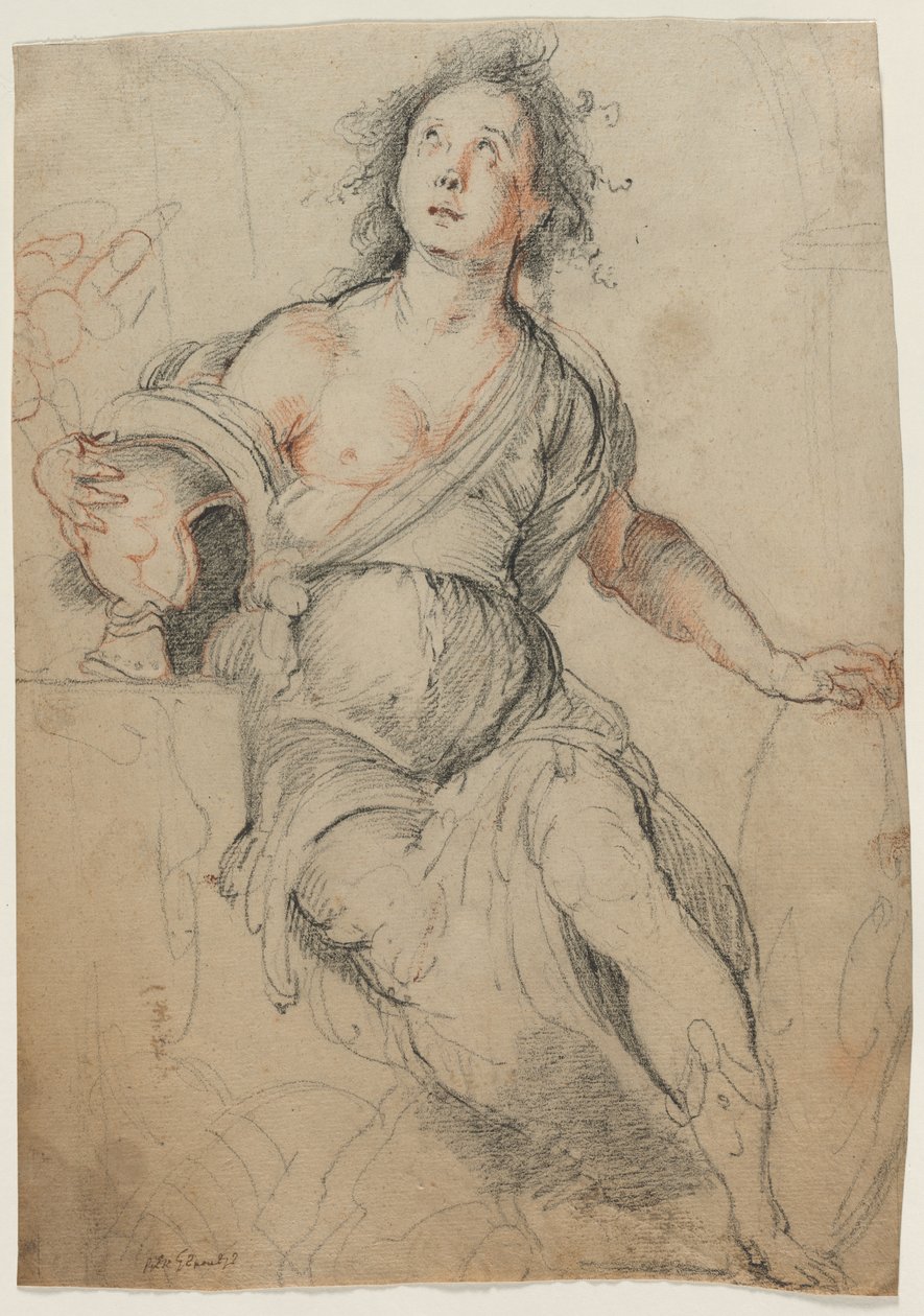 Alegorická postava od Bernardo Strozzi