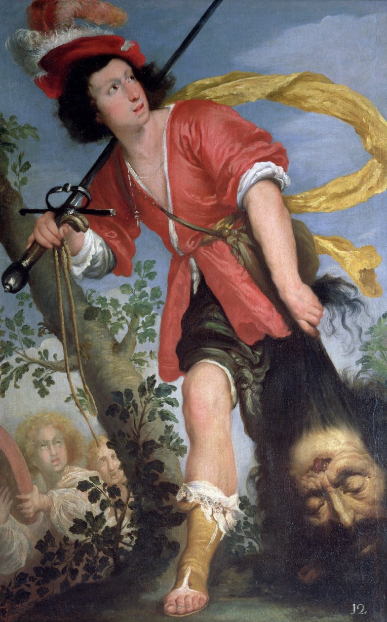 David s hlavou Goliáše od Bernardo Strozzi