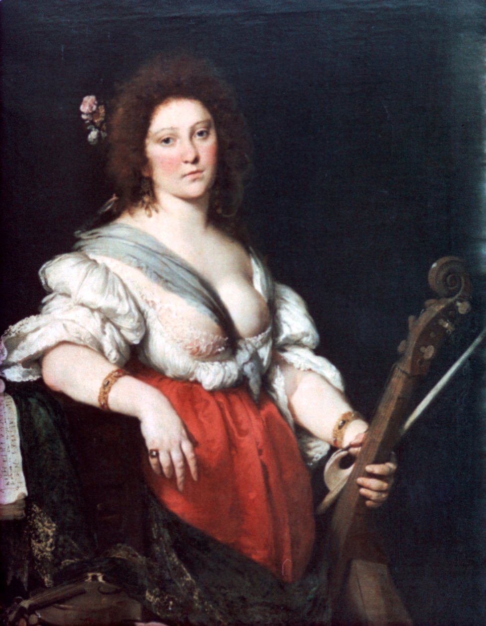 Gamba Player, c1635 od Bernardo Strozzi