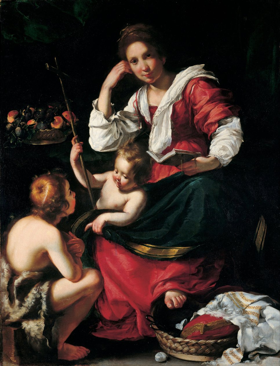 Madona s dítětem a svatým Janem od Bernardo Strozzi