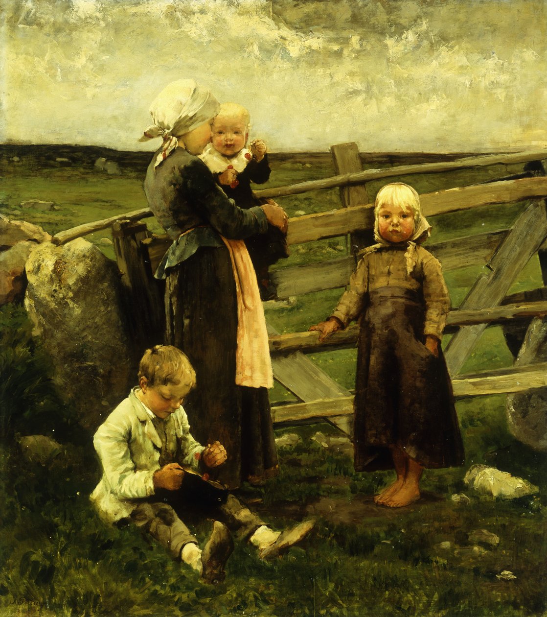 Děti s třešněmi, od Bernardus Johannes Blommers or Bloomers
