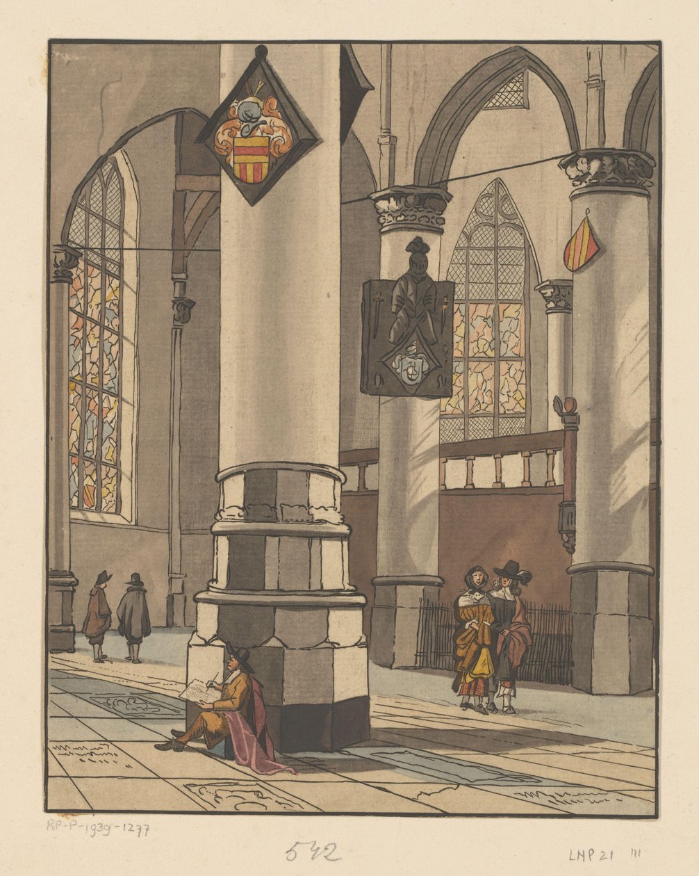 Kerkinterieur od Bernhard Schreuder