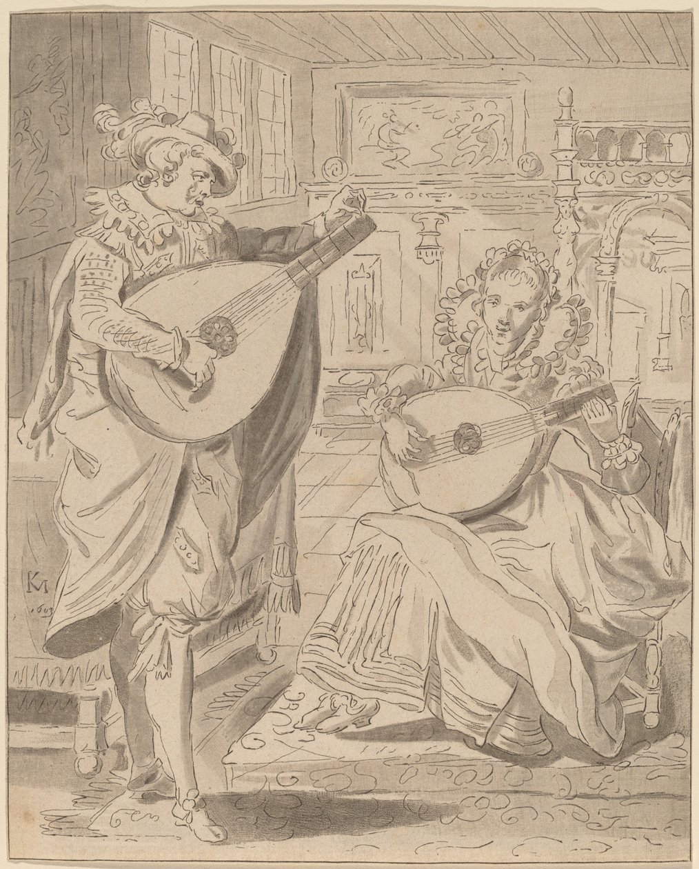 Musical Company, 1772, publikoval 1774. od Bernhard Schreuder