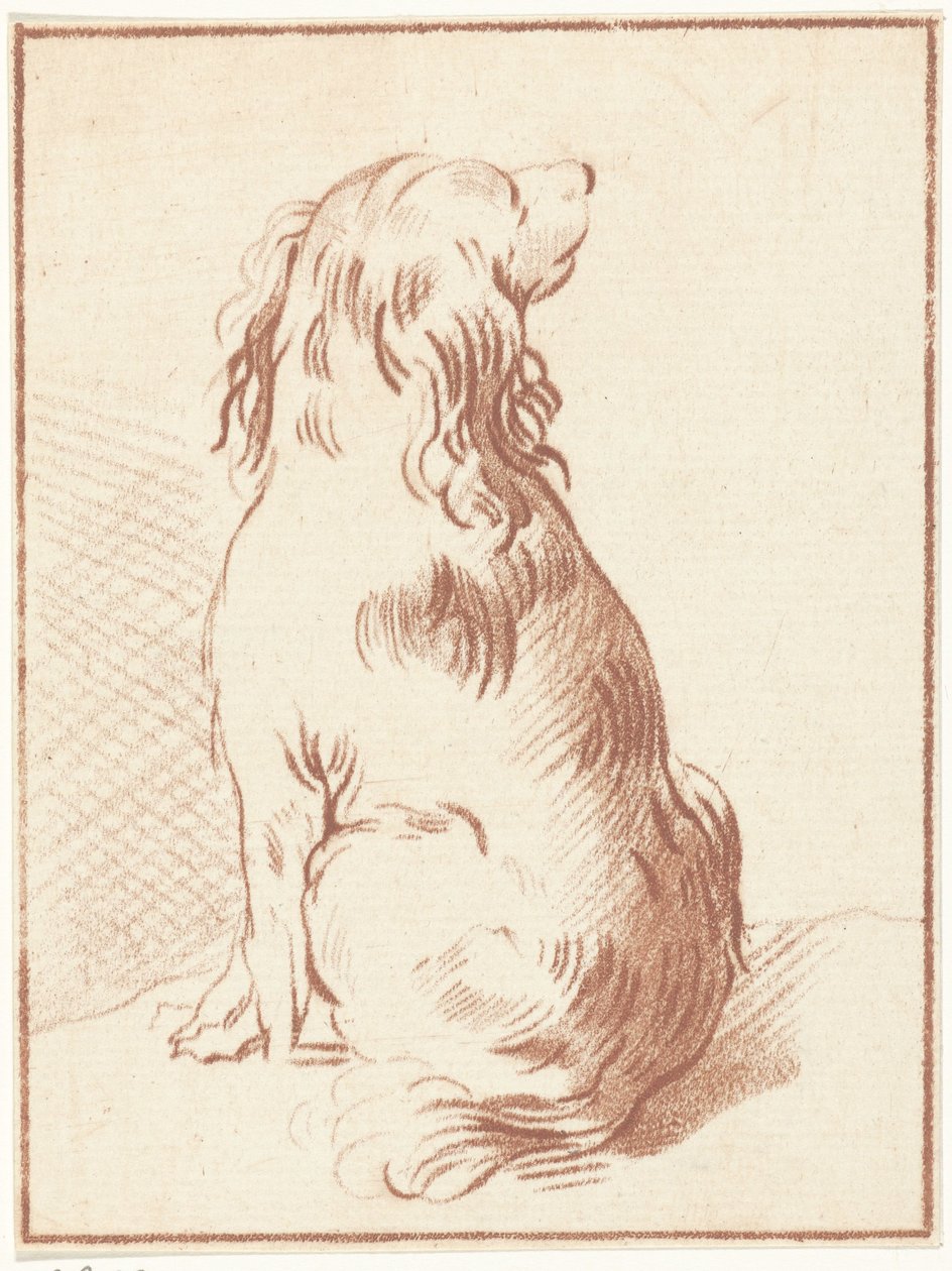 sedícího psa od Bernhard Schreuder