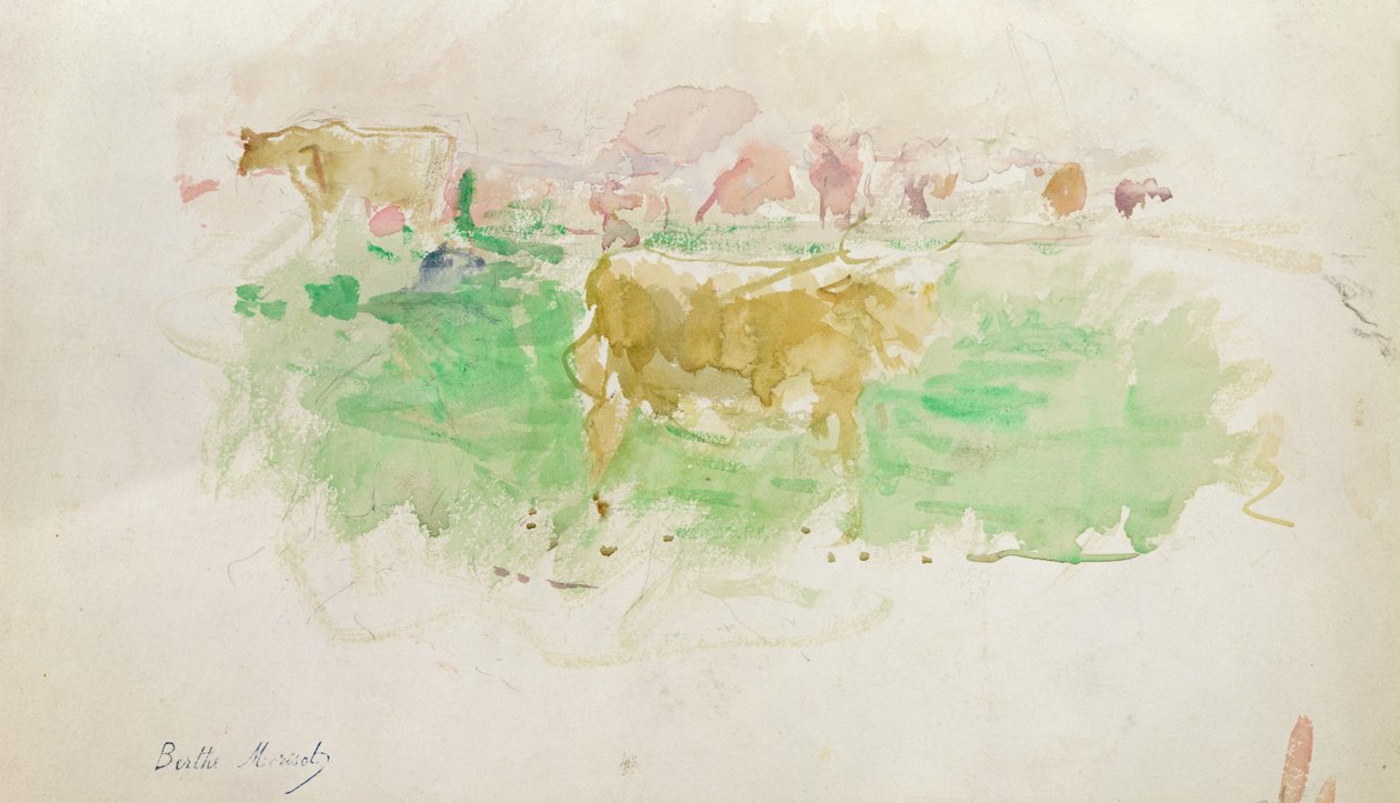 Krávy v Normandii, 1880 od Berthe Morisot