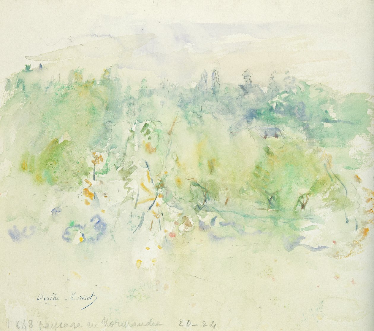 Normandská krajina, 1880 od Berthe Morisot