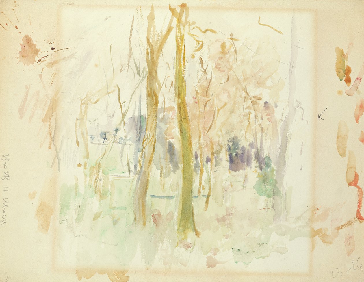 Červené stromy, 1885 od Berthe Morisot