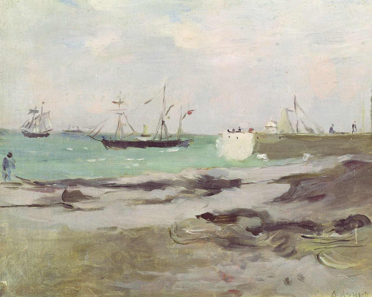 Vchod do přístavu Boulogne, 1880 od Berthe Morisot