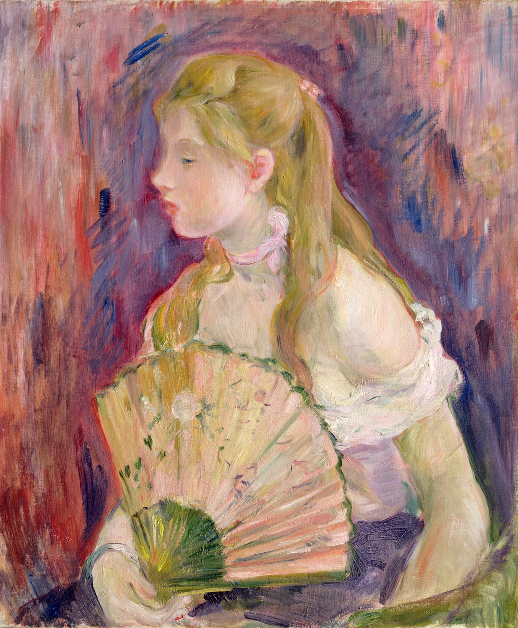 Mladá dívka s ventilátorem, 1893 od Berthe Morisot