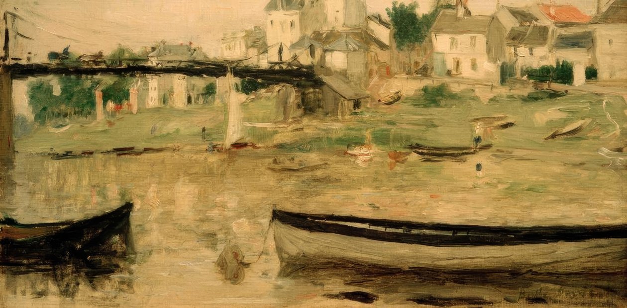 Lodě na Seině od Berthe Morisot