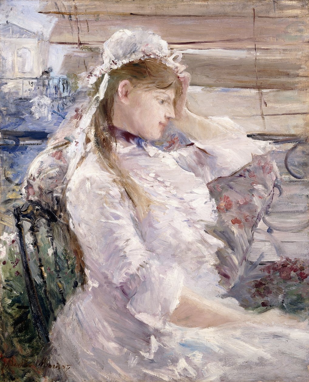 Behind the Blinds, 1879 od Berthe Morisot