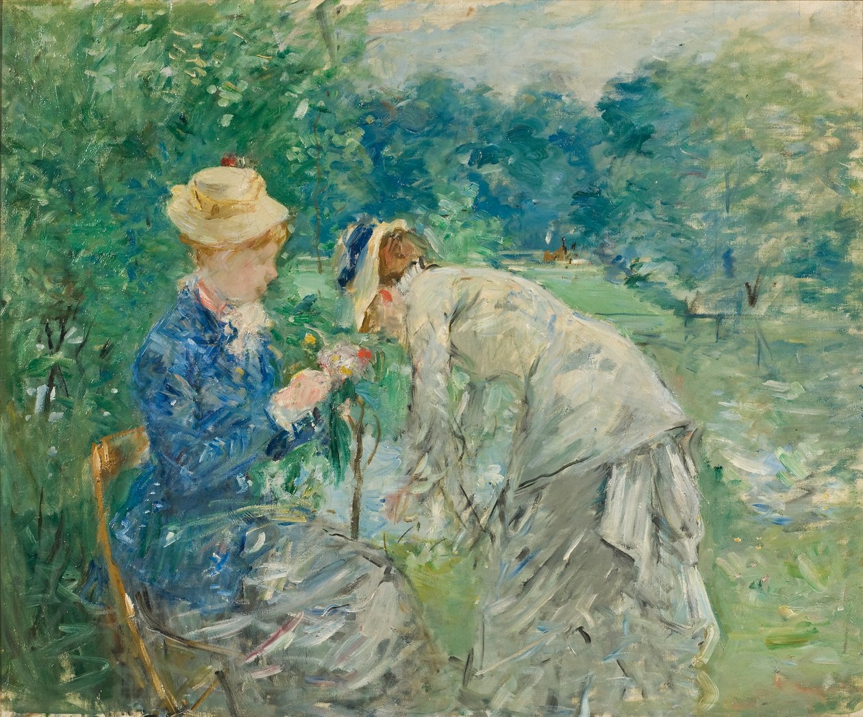 V Bois de Boulogne, c.1875-9 od Berthe Morisot