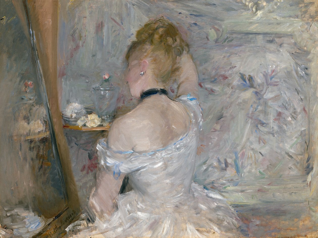 Mladá žena zády k toaletě od Berthe Morisot