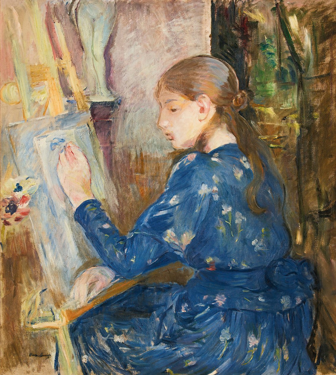 Mladá dívka píše, 1891. od Berthe Morisot