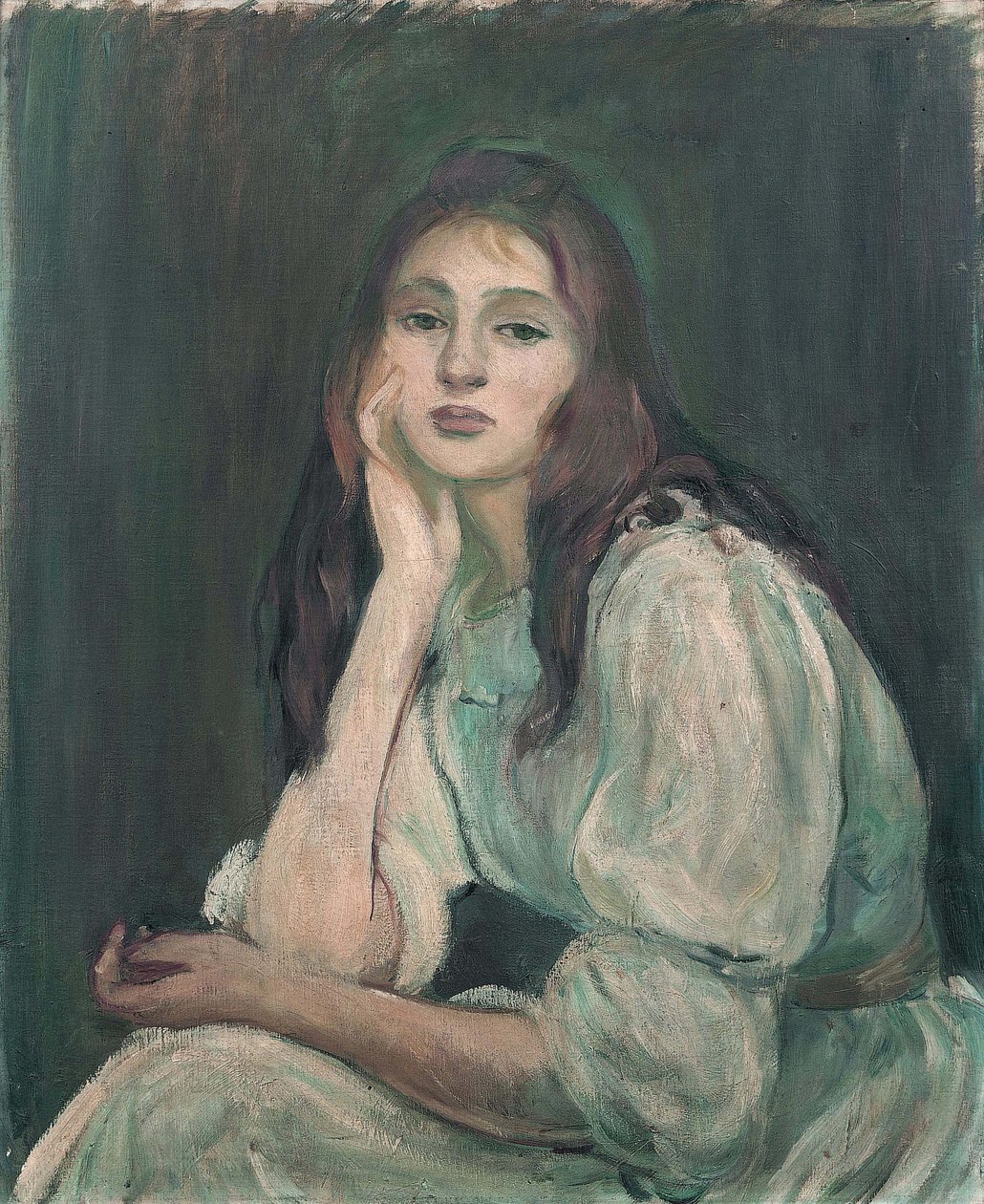 Julie Daydreaming Julie rêveuse, 1894 od Berthe Morisot