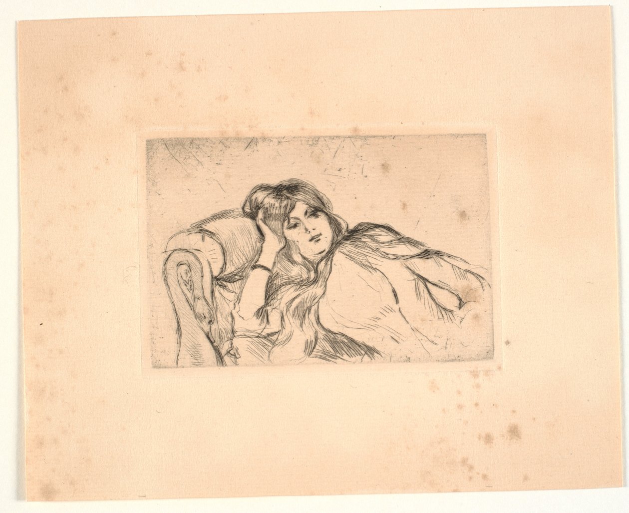 Žena ležící na pohovce (Jeanne-Marie) od Berthe Morisot