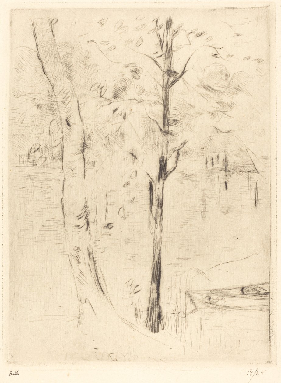 Jezero s veslicí, 18881890. od Berthe Morisot
