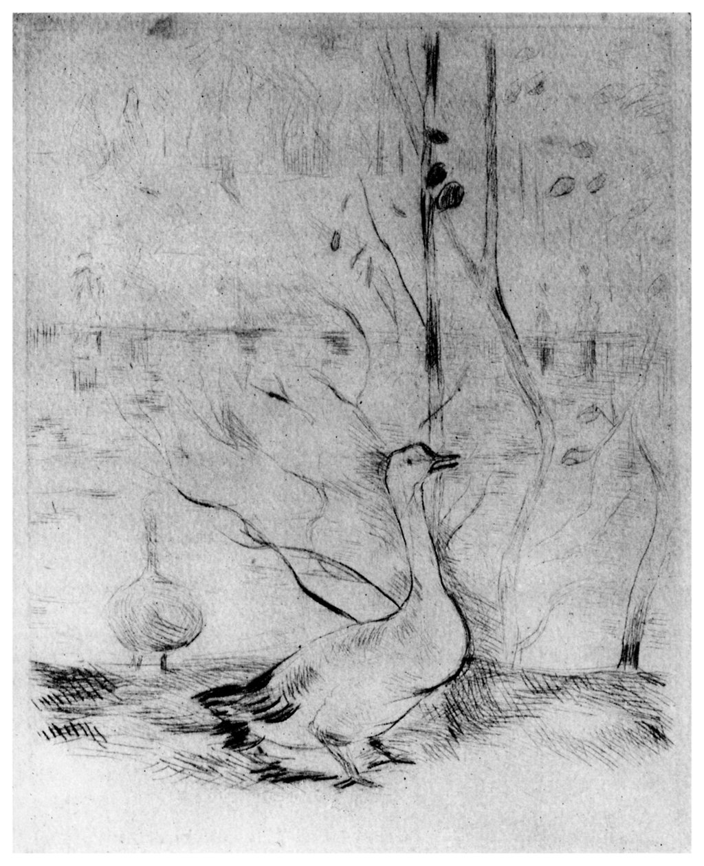 Les Oies, The Geese, c1860-1890 1924 od Berthe Morisot