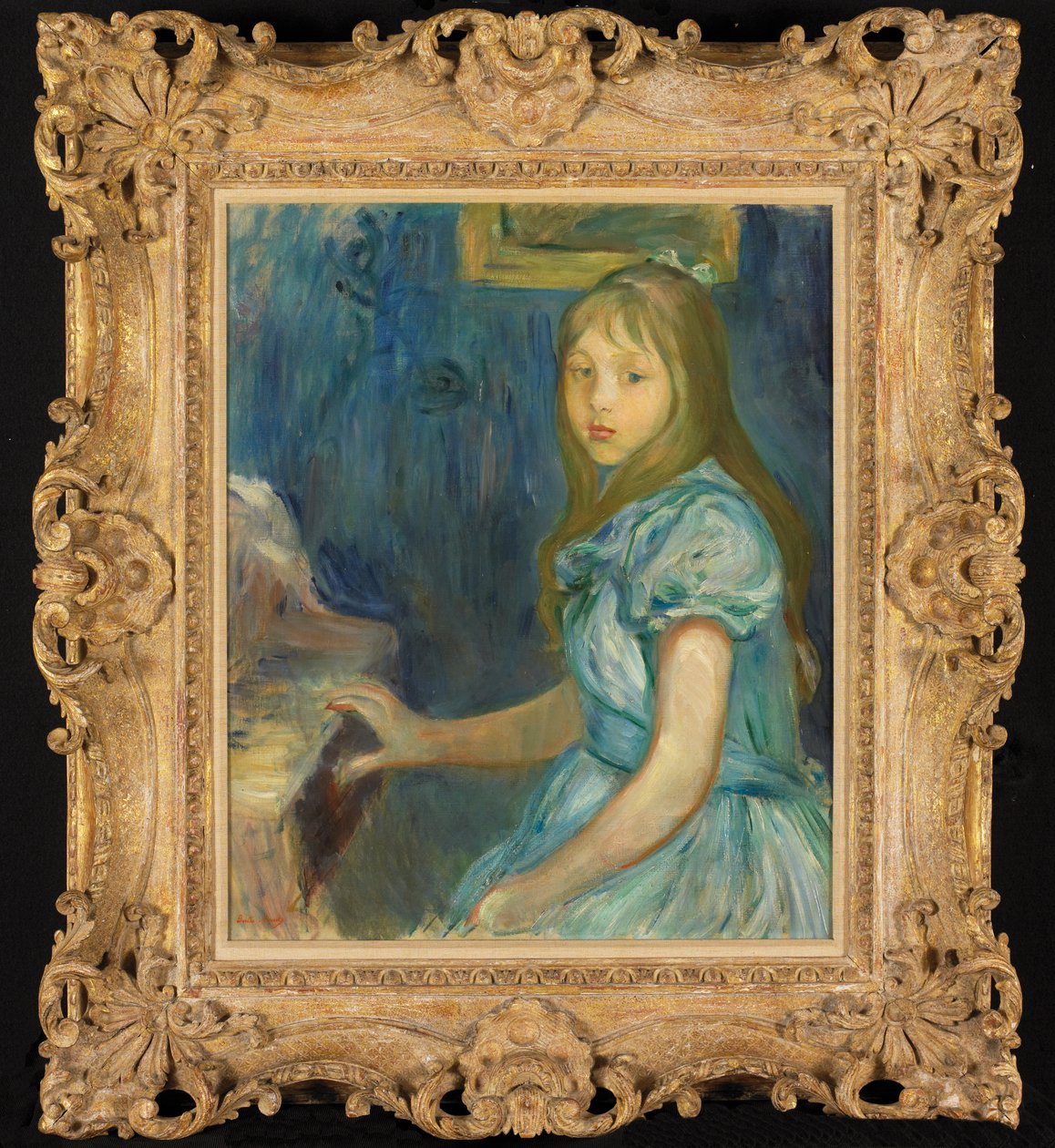 Lucie Léon u klavíru od Berthe Morisot